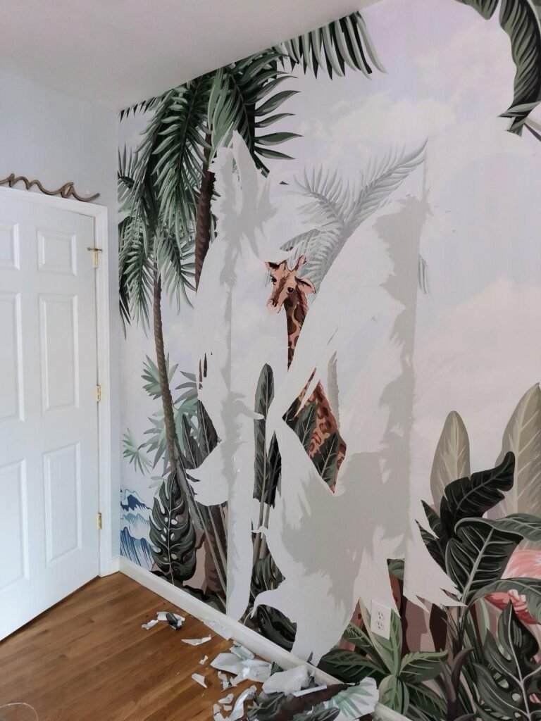 Technician removing wallpaper. (3)