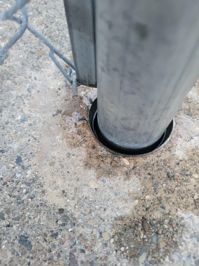 A new pipe sleeve installed during underground repair work